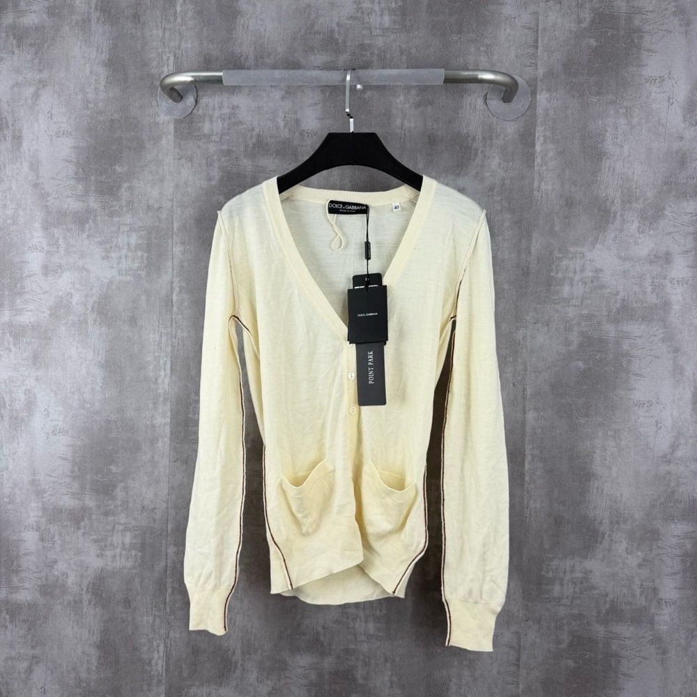 🚩steal authentic Dolce & Gabbana Cream Cardigan